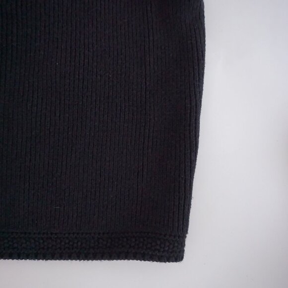 Abercrombie & Fitch Black Button Front Ribbed Knit Sleeveless Sweater Vest L - Picture 8 of 10